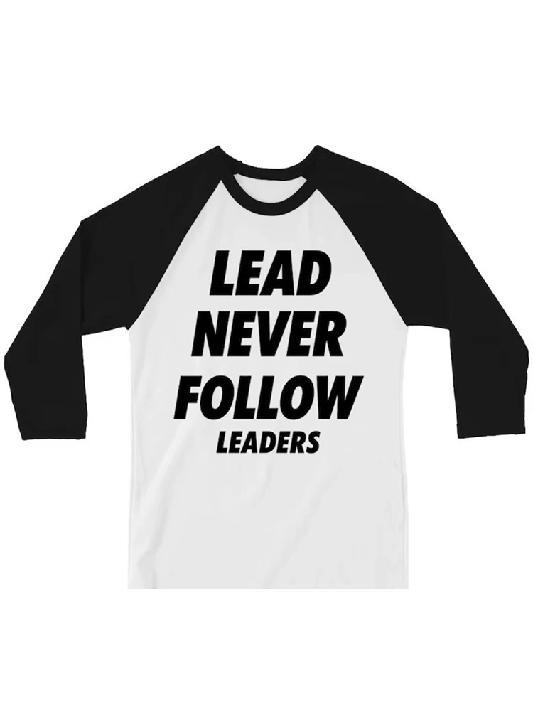 2026 Lead Never Follow Leaders 3D Printed Unisex Casual T-shirt Shirt Harajuku Street Round Neck Long Sleeve Mens Clothing 260403