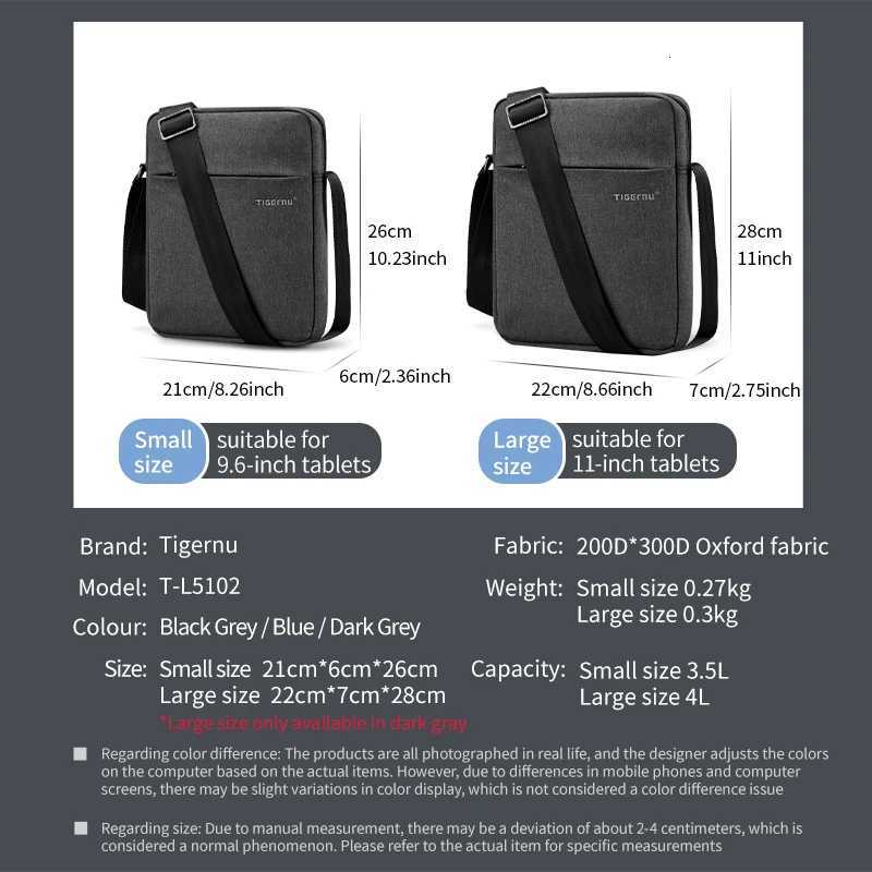 Tigernu HOT SELLING Bags For Men Messenger Bag Casual Shoulder Pack Male Crossbody Bolsa Mini Bag Sling Bags Ipad Travel Package C260406