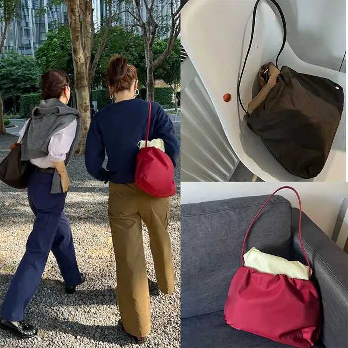 Women Bags 2025 New Nylon Korean Fashion Spring Cloud Shaped Shoulder Bag Handbag High-Capacity C260406