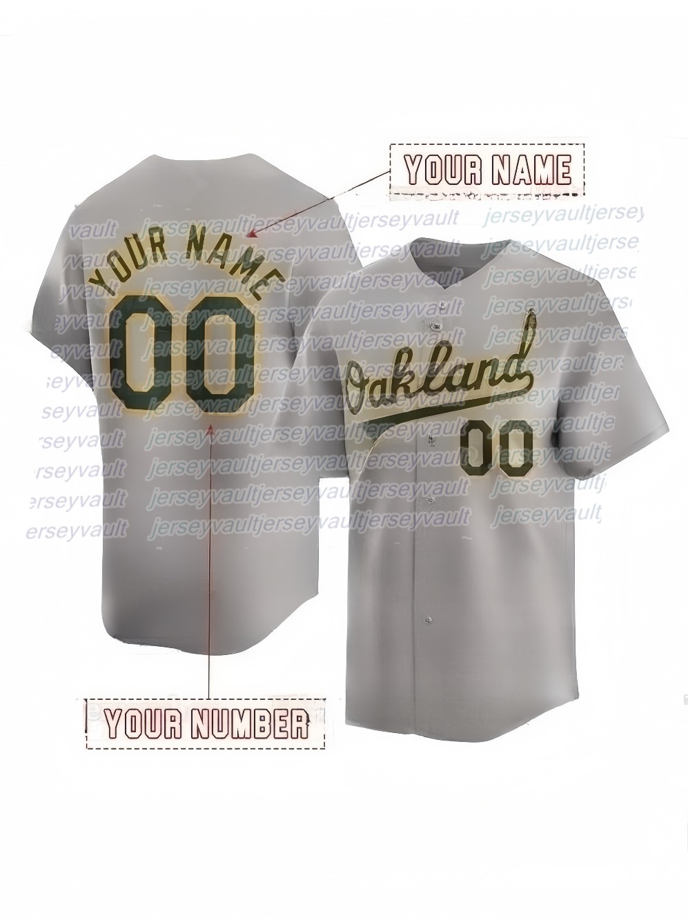 Custom 2026 New Gold Baseball Jersey JJ Bleday Brent Rooker Tyler Soderstrom Colby Thomas Nick Kurtz Darell Hernaiz Brett Harris Willie MacIver