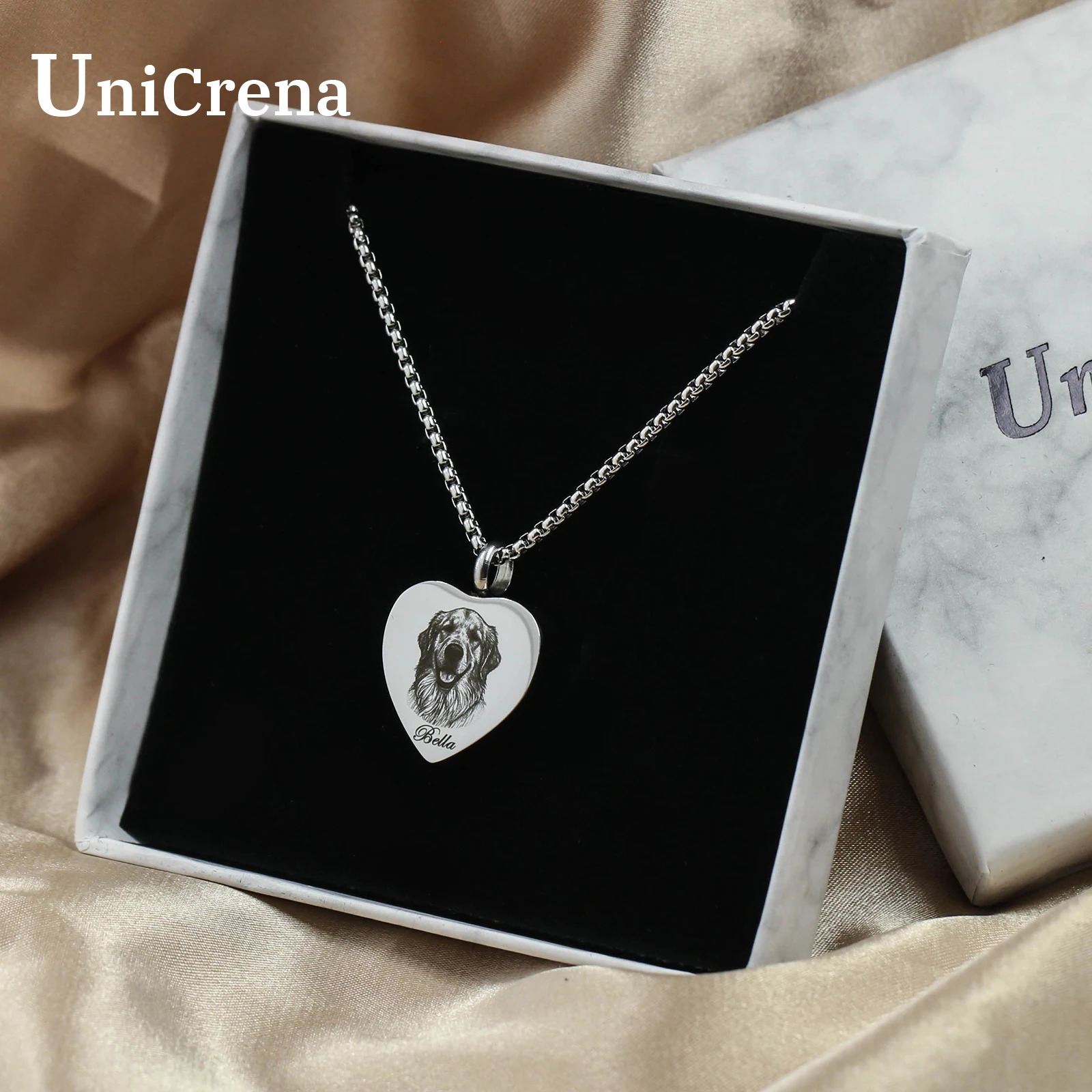 Pet Ashes Necklace for Dog Engravable Memorial Hair Keepsake Pendant - Stainless Steel Pet Loss Jewlery Gift for Women and Men 260403BJ - view 7