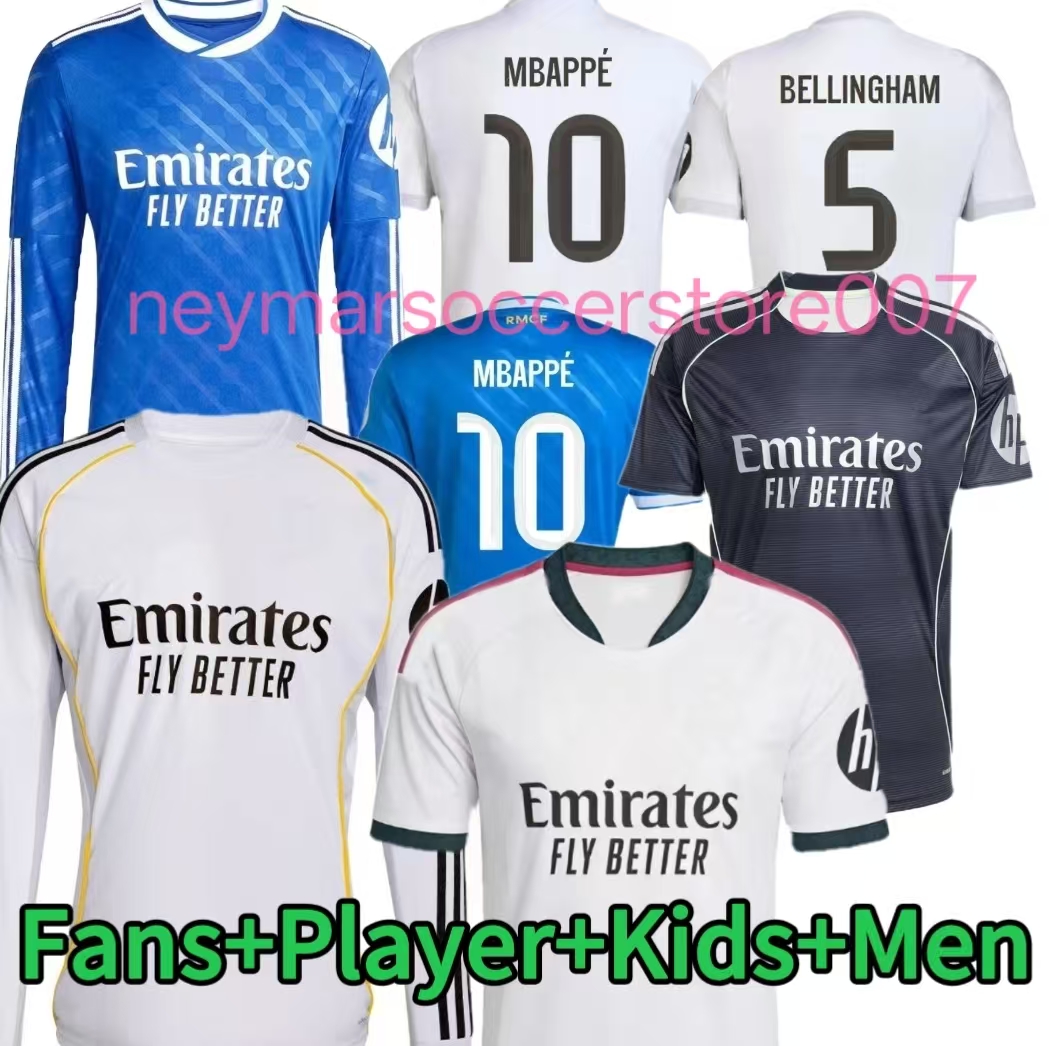 2026 football shirt Soccer Jerseys VINI JR BELLINGHAM REAL CAMAVINGA TCHOUAMENI VALVERDE ASENSIO MODRIC football shirt men kids kits