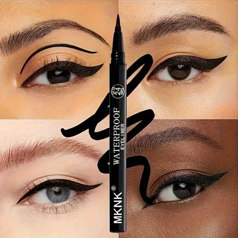 3pcs Black Waterproof Sweat-Resistant Smudge-Proof Eyeliner - Ultra Slim Long-Wear Liquid Eyeliner Pen H260406