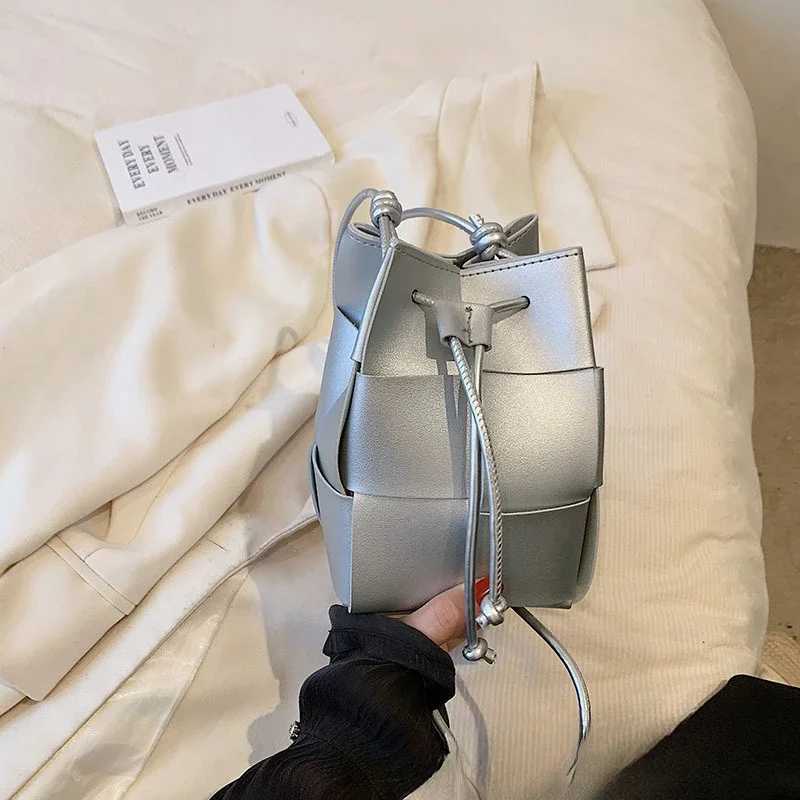 Summer New Fashion Mini Bags Women Design Korean Chic Woven Shoulder Crossbody PU Leather Handbag Hotgirl All-match Money Bag C260406