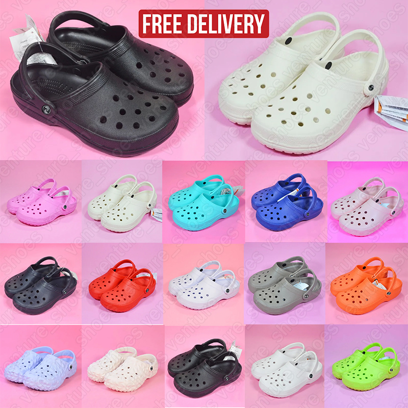 free shipping designer sandals women men slippers beach waterproof shoes outdoors beach casual shoes black white chaussure scarpe Plate-forme sizeC8-45