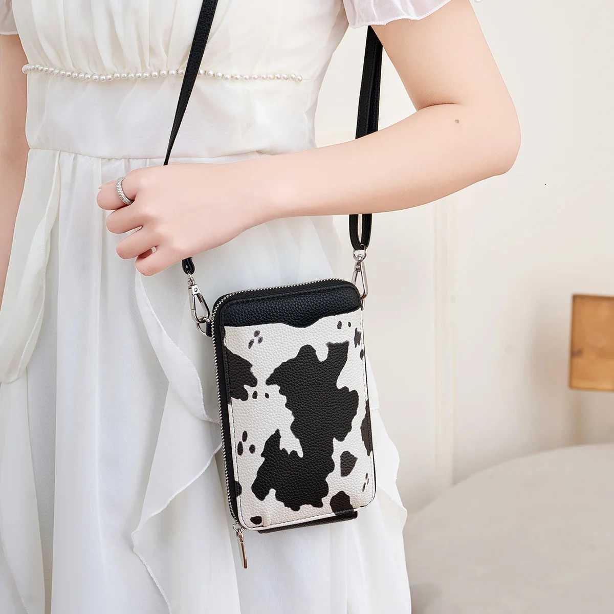 2026 New Womens Crossbody Bag Multi-Function Phone Wallet PU Leather Small Shoulder Bag Card Holder Zipper Purse Daily Casual C260406