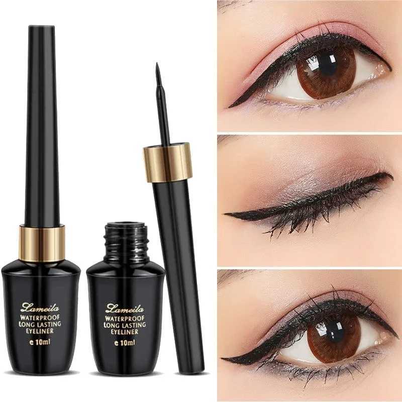 Eyeliner liquid waterproof sweat resistant Long-lasting hard-tipped gel eye ultra-fine black liquid eyeliner pen H260406