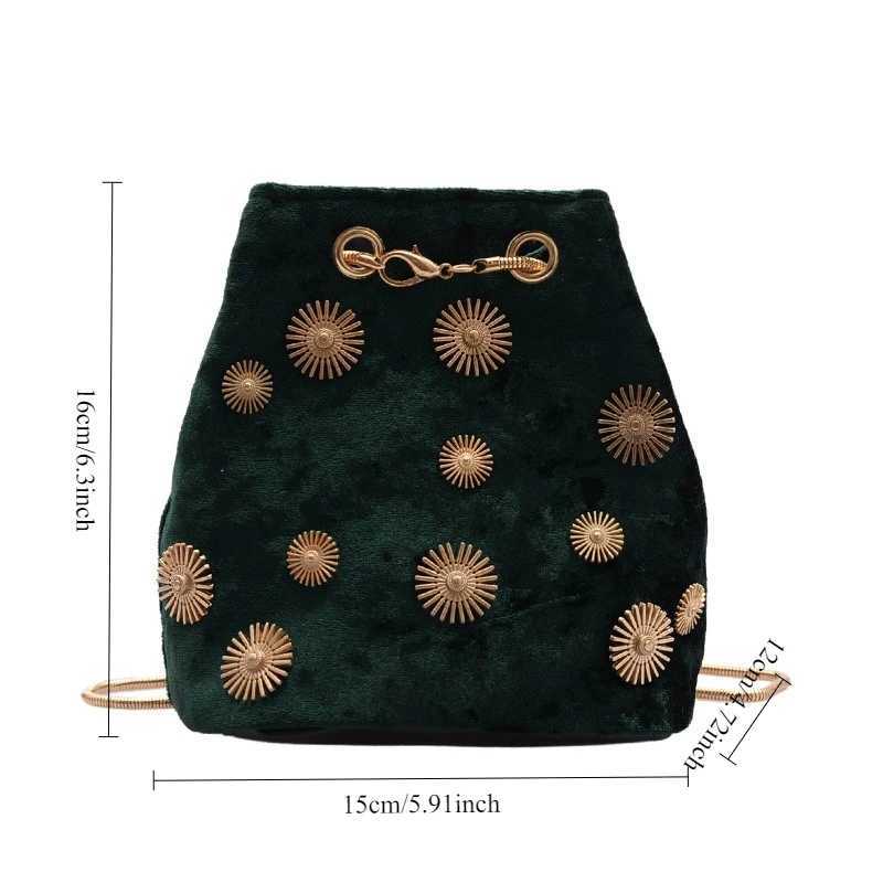 Versatile casual bag for women new Korean style fashionable shoulder bag solid color velvet chain shoulder bag C260406