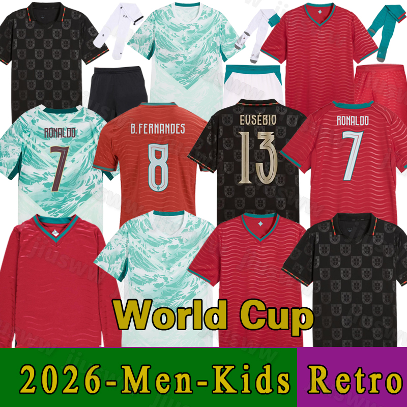 2026 27 World Cup portugals Ronaldo JOAO FELIX Portugal soccer jerseys 26 RUBEN NEVES Portuguese football shirt BERNARDO BRUNO FERNANDES kits kids equipment 3XL 4XL