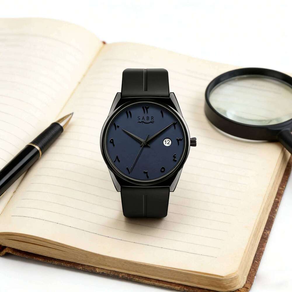 Sabr Unisex Casual Quartz Watch 11422, Square Alloy Case - Orange Silicone Strap, Arabic Numerals Dial, 3ATM Waterproof, Complete Calendar - view 6