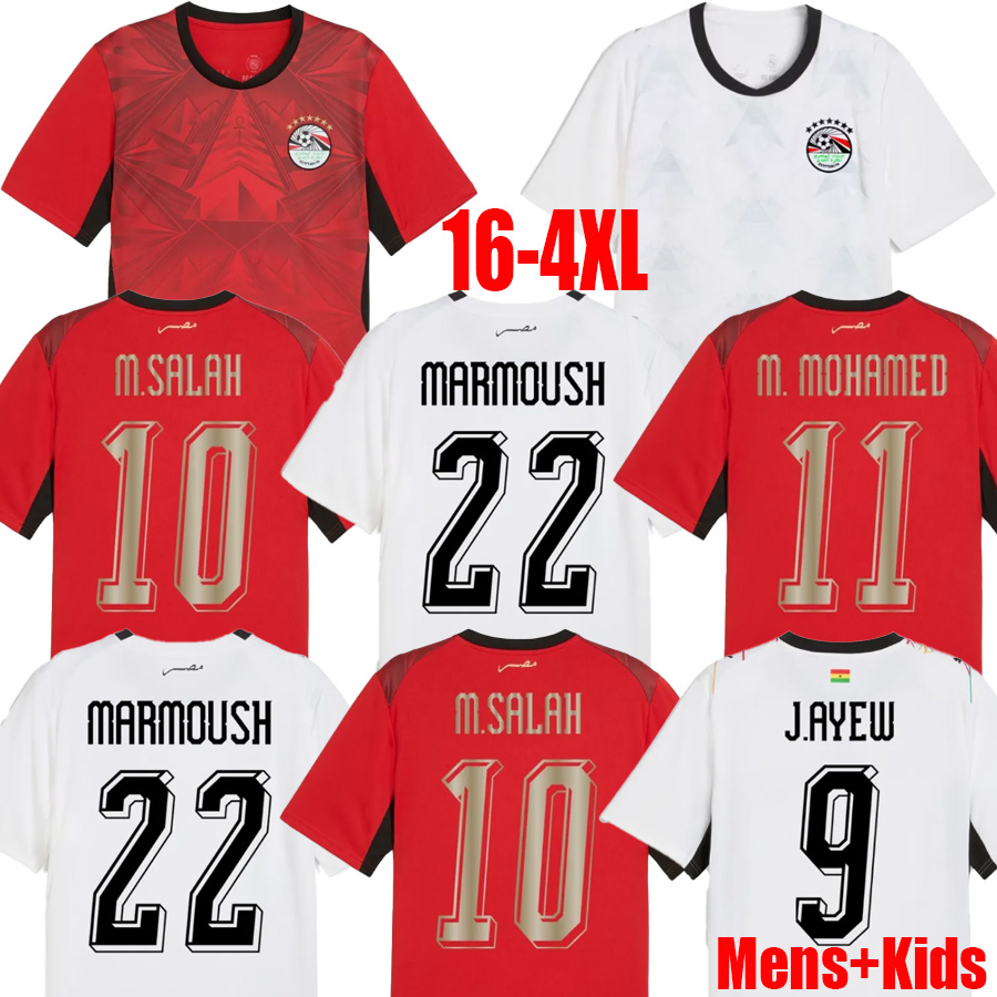 2026 Egypt Soccer Jerseys 2026 2027 Home Away Fans Player Men kids Football Shirt Kit M.SALAH MARMOUSH M.TREZEGUET IBRAHIM M.ATEYA N.MAHER ZALAKA A.KOUKA