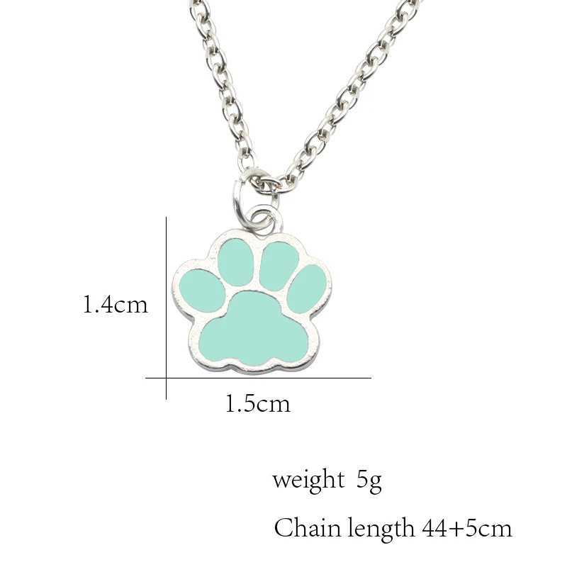 Fashion Dog Paw Cat Footprint Necklace for Women Kpop Animal Dripping Pendant Clavicle Chain Men And Women Jewelry Sets Gift H260406