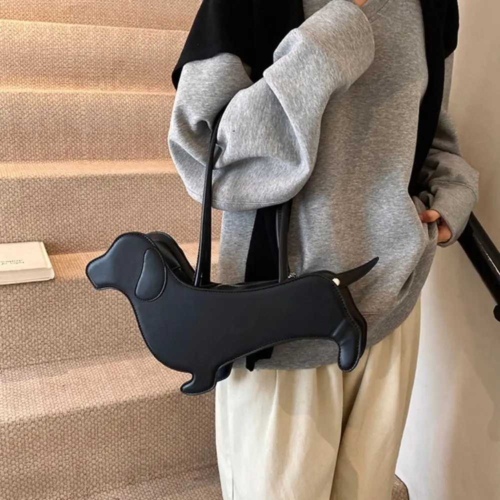 Creative Sausage Dog Dachshund Dog Bag Three-dimensional Creative Animals Shoulder Bag Pu Leather Cute Cartoon Handbag Outdoor C260406