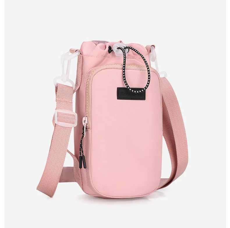 Portable Water Bottle Bag with Adjustable Shoulder Strap Water Bottle Sleeve for Walking Hiking Camping Gym C260406