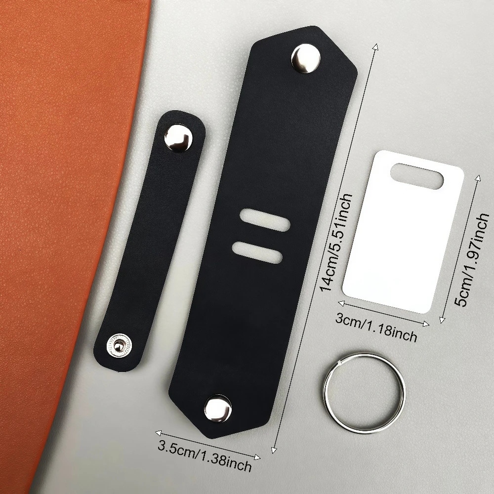 Custom Po Leather Keychain Printed Picture Personalized Key Tag Laser Engrave Text Keyring Gift for Family Lover Friends Box 260403BJ