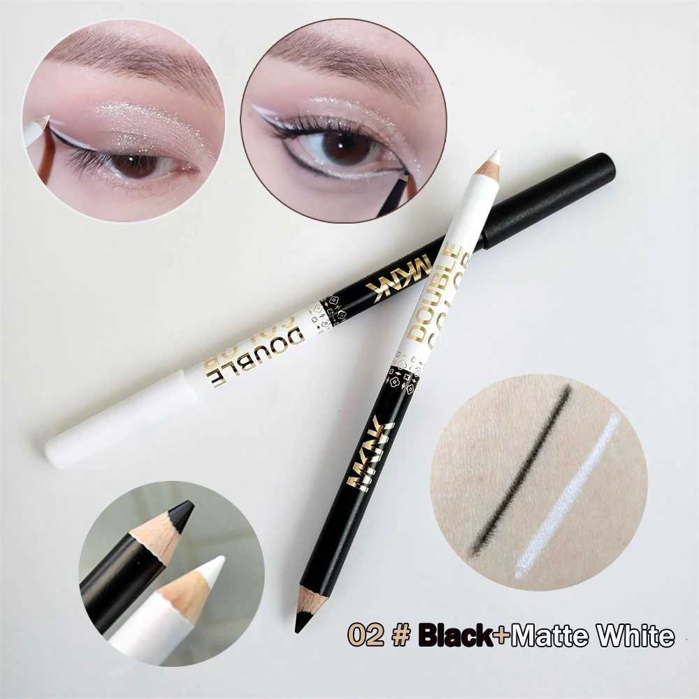 Double Headed Smooth Black Brown Eyeliner Eyebrow Pencil Lasting Waterproof Pearlescent Lying Silkworm Eyeshadow Stick Makeup H260406