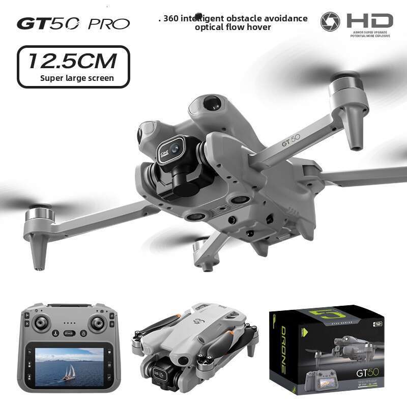 New Product GT50 PRO Drone Remote Control With Screen HD Aerial Photography Brushless Obstacle Avoidance Quadcopter Toy Kuhangxin