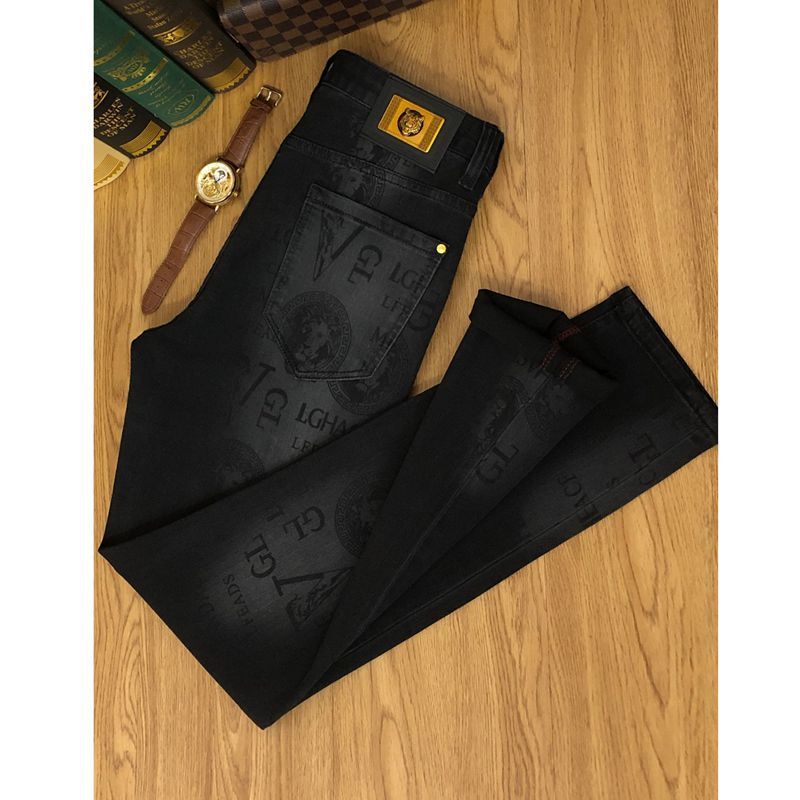 Designer Pants - 2026 Luxury Men's Clothing - Premium Lightweight Luxury Lion Pattern Jeans - Men's - Trendy Brand - Tight-fitting Pants