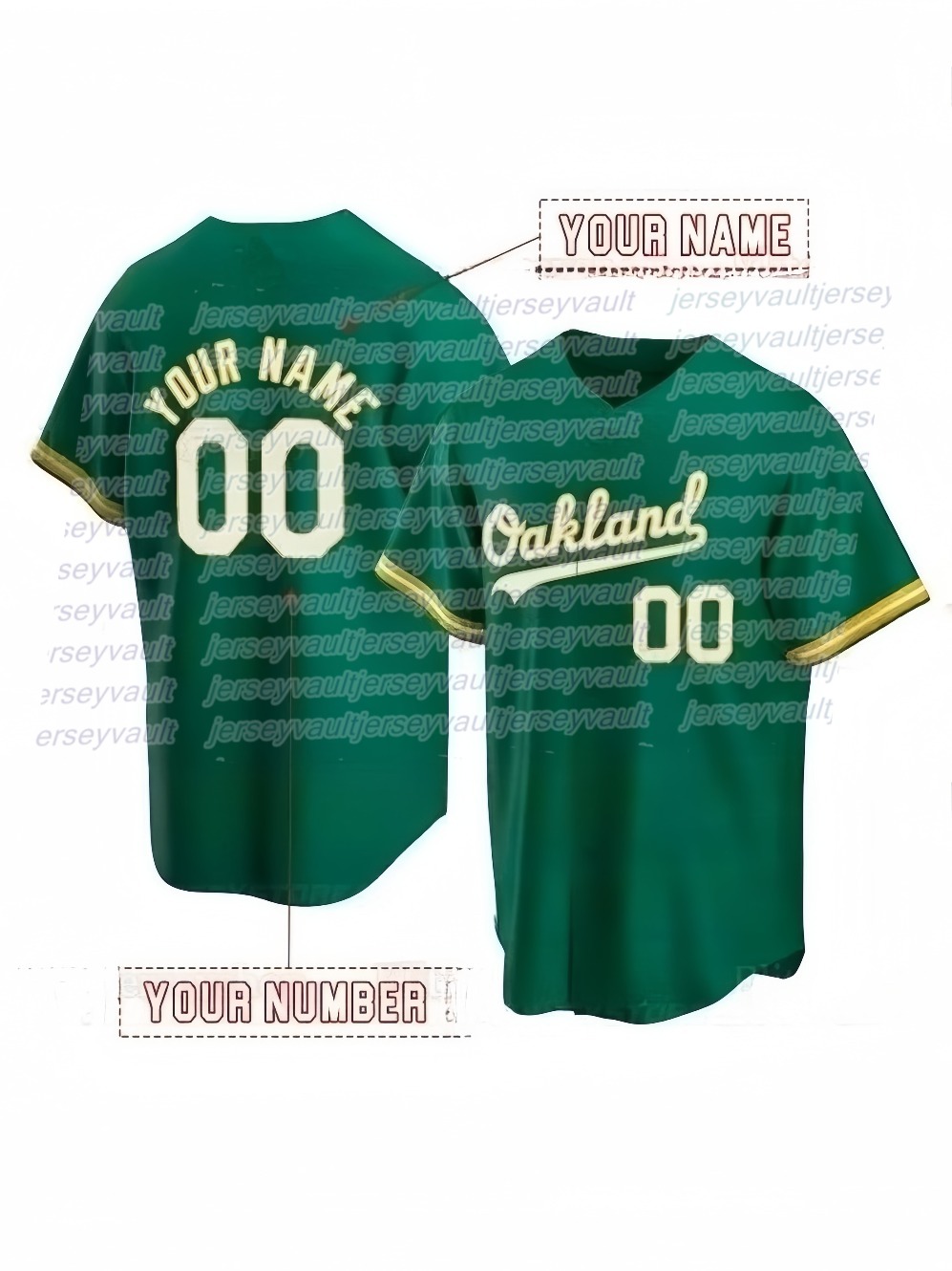 Custom 2026 New Gold Baseball Jersey JJ Bleday Brent Rooker Tyler Soderstrom Colby Thomas Nick Kurtz Darell Hernaiz Brett Harris Willie MacIver