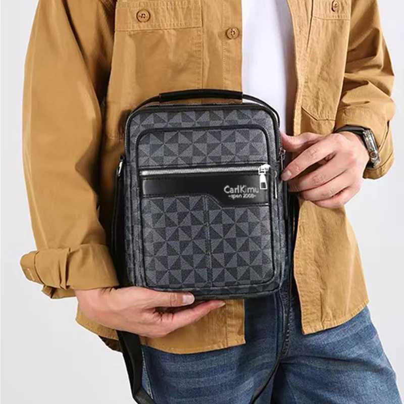 Trendy Mens Multi-color Patterned Bag Elegant Design for Daily Commute Outings High-end Practical Versatile Portable Bag C260406