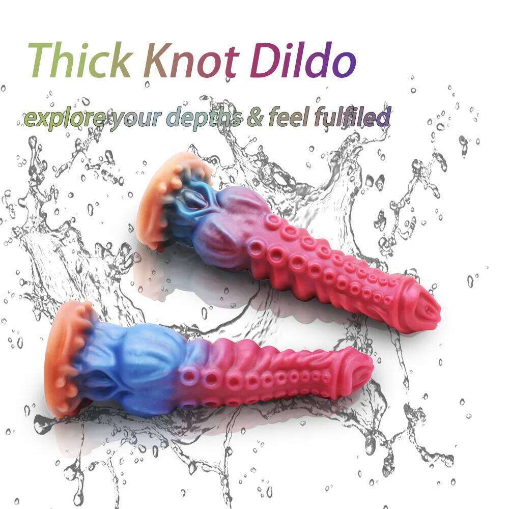 S/M/L Tentacle Anal Thick Silicone Monster Huge Penis Fake Dick Alien Dildo With Suction Cup Sex Toys For Women Men 26L0406