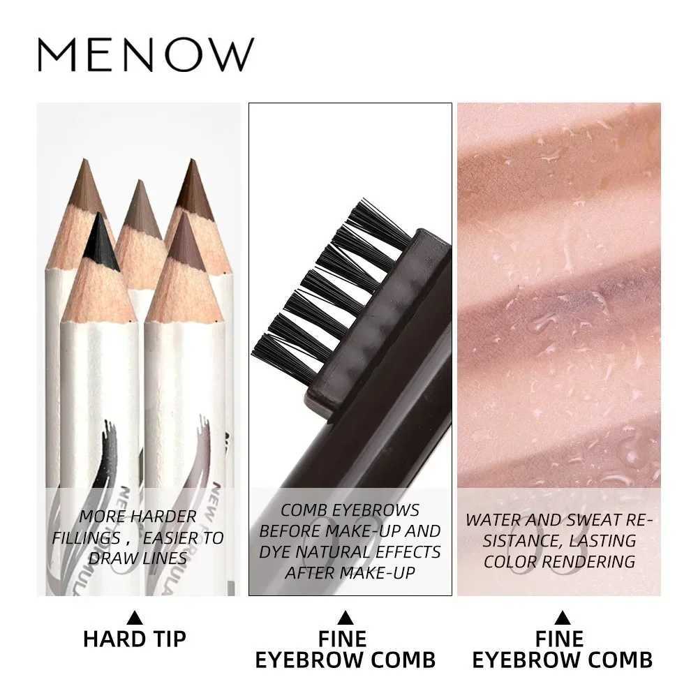 5 Colors Eyebrow Pencil Makeup 2 In 1 Eyeliner Marker Waterproof Tattoo for Eyebrows Enhancer Dye Tint Pen Long Lasting Cosmetic H260406