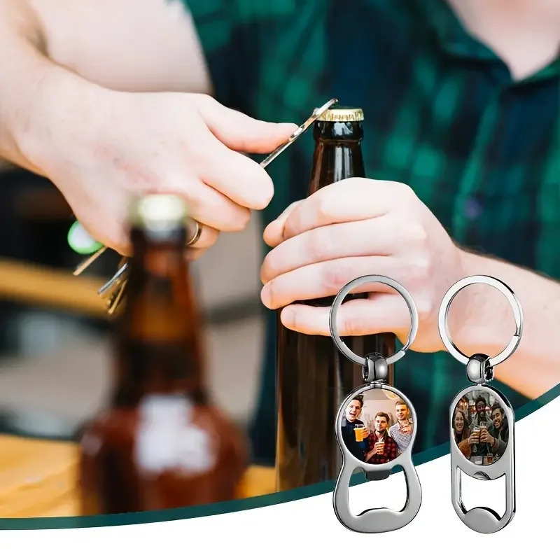 Personalised po keychain with bottle opener - customised keyring gift suitable for women anniversaries holiday souvenirs 260403BJ - view 3