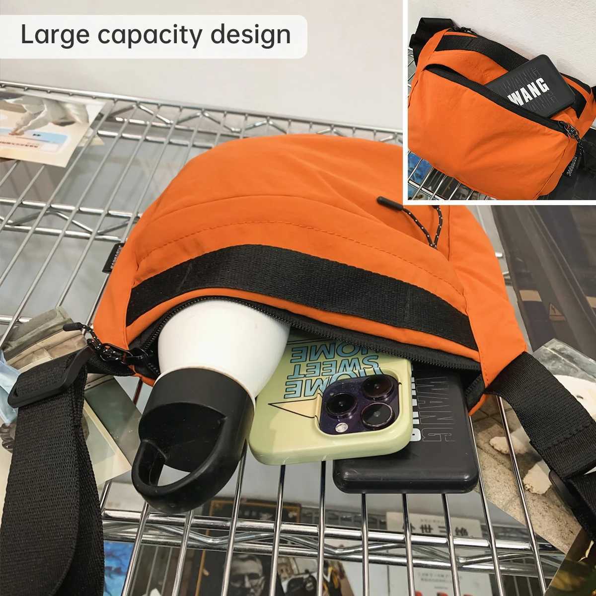 Sling Bag for Cycling Commuting Lightweight Large Capacity Travel Shoulder Bag Unisex Sports Waist Pack Casual Outdoor C260406