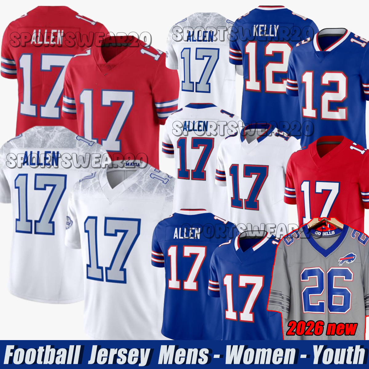 Buffalocity Bill Jerseys Brandon Aiyuk #17 Josh Allen #0 Keon Coleman Dalton Kincaid James Cook Dawson Knox Matt Milano Cole Bishop Football jerseys