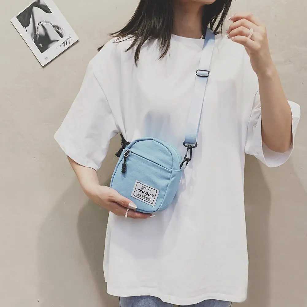 Fashion Women Canvas Patchwork Crossbody Shoulder Bags Elegant Travel Messenger Bag Casual Ladies Mini Handbag Purse Phone Pouch C260406