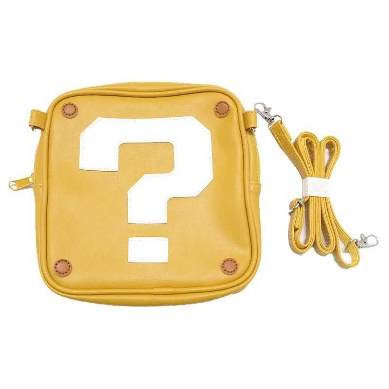 Question Mark Womens Crossbody Bag Cartoon Cute Phone Bag Makeup Handbag PU Small Square Bag Storage Bag Handbag C260406
