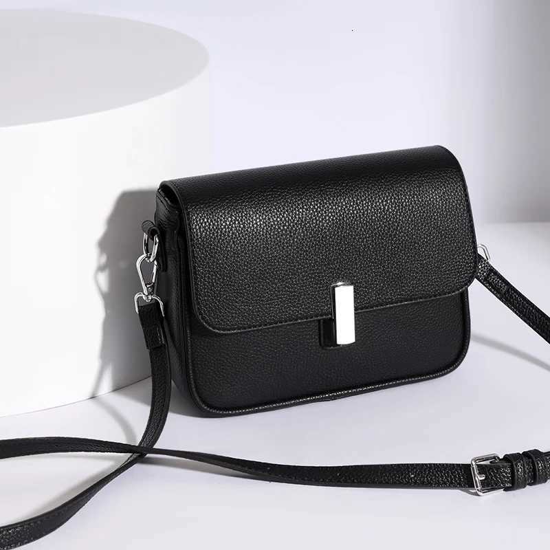 New Premium Cowhide Leather Shoulder Bag for Women Single Strap Handbag Ladies Crossbody Purse with Multiple Pockets Durable C260406
