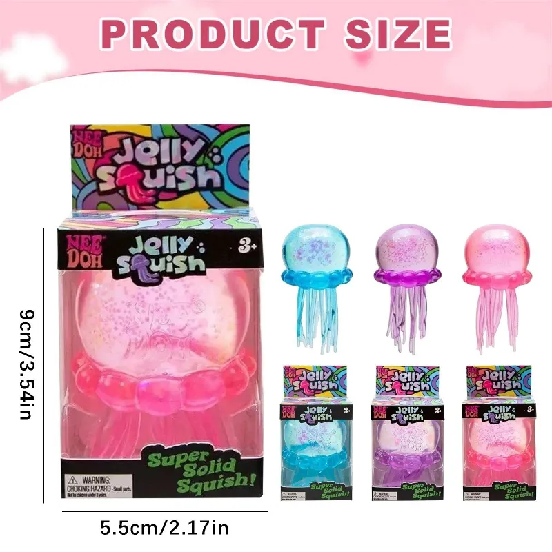 In stock Needoh jellyfish Squishy Pressure Ball Slow Rebound Soft Decompression toy Easter Office Home Decor Kid Adults Birthday Gifts with logo