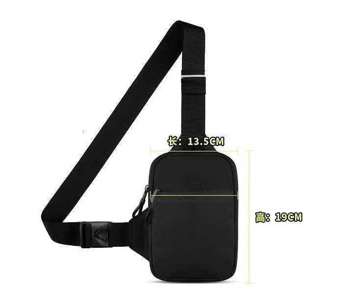 A stylish mens mini crossbody bag crafted from nylon fabric featuring a honeycomb-patterned back panel designed to hold a mob C260406