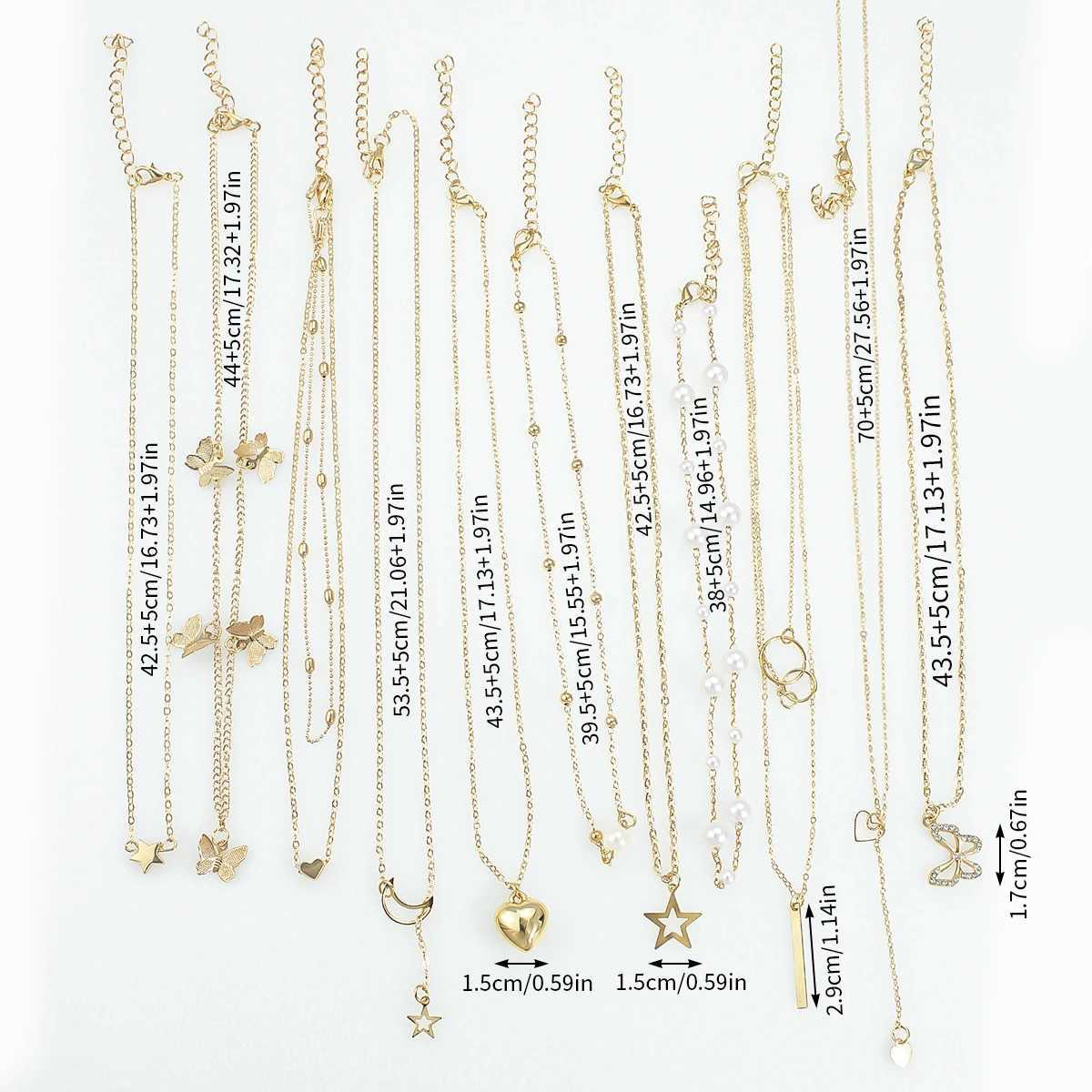 Korean Imitation Pearl Necklaces Exquisite Heart-shaped Butterfly Star Moon Choker Necklace Elegant Womens Daily Dating Jewelry H260406