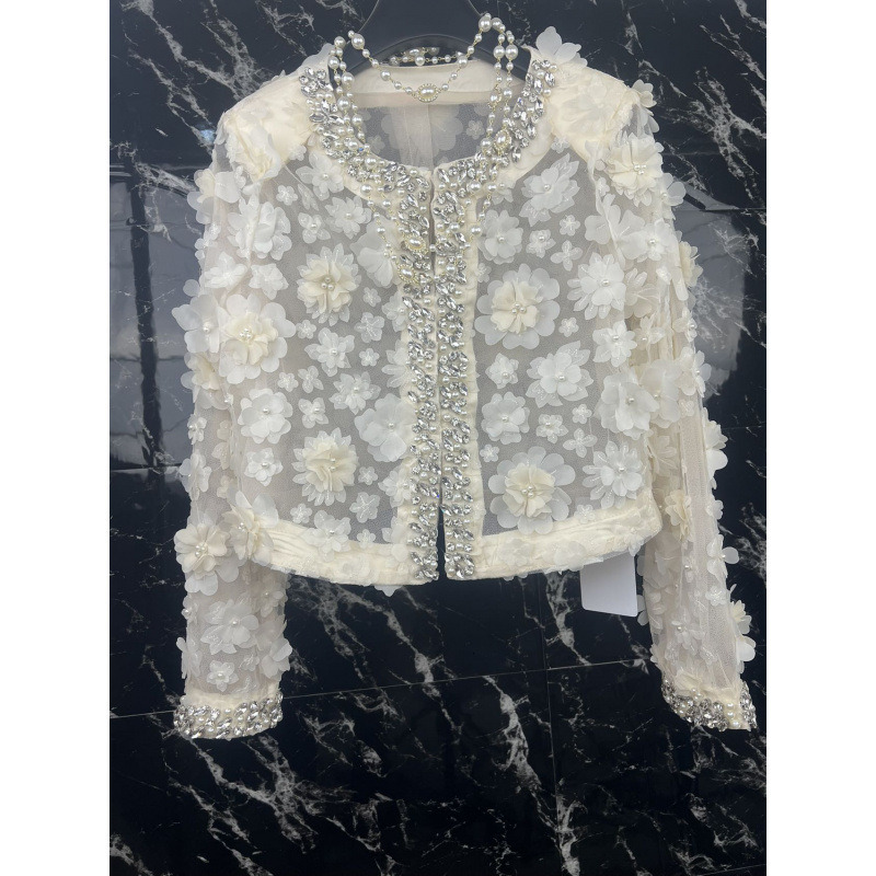 Short Coat Womens Tweed Style Designer Luxury Spring Autumn 2025 New Socialite Style Single Layer Coat Manufacturer Coarse Tweed Fringe Trim