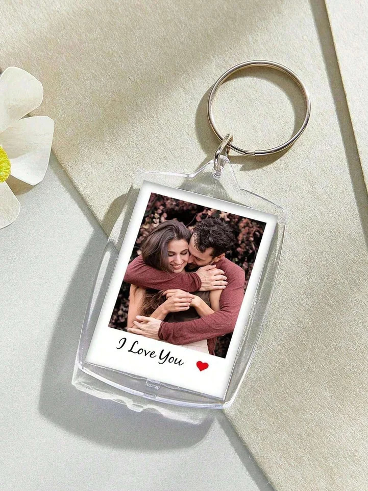 Custom Po And Text Keychain Personalized Acrylic Keychain Couple Keychain Birthdays Gift Anniversaries Couples Gift 260403BJ - view 4
