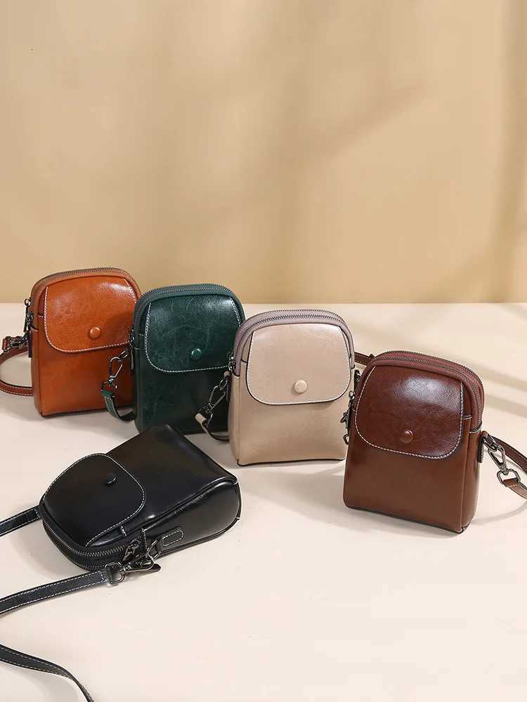 YANATARI mini small genuine leather vintage bag Crossbody Bag mobile phone shoulder bag women mobile bag for women C260406