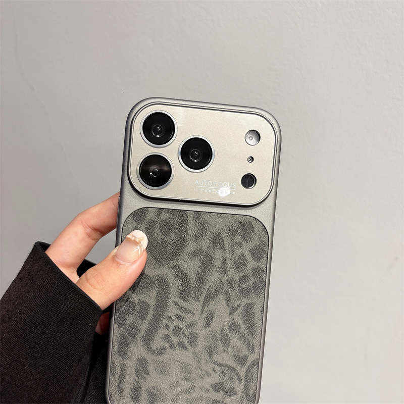 Designer Luxury Leopard Print Leather Phone Case For Iphone 16 15 14 Pro Max, Auto Focus Camera Protective Cover, Business Case For Men Women