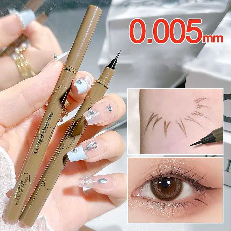 0005mm Eyeliner Liquid Pen Matte Smooth Quick Dry Waterproof Ultra-thin Eyeliner Lower Eyelash Pen Non Smudging Korean Makeup H260406