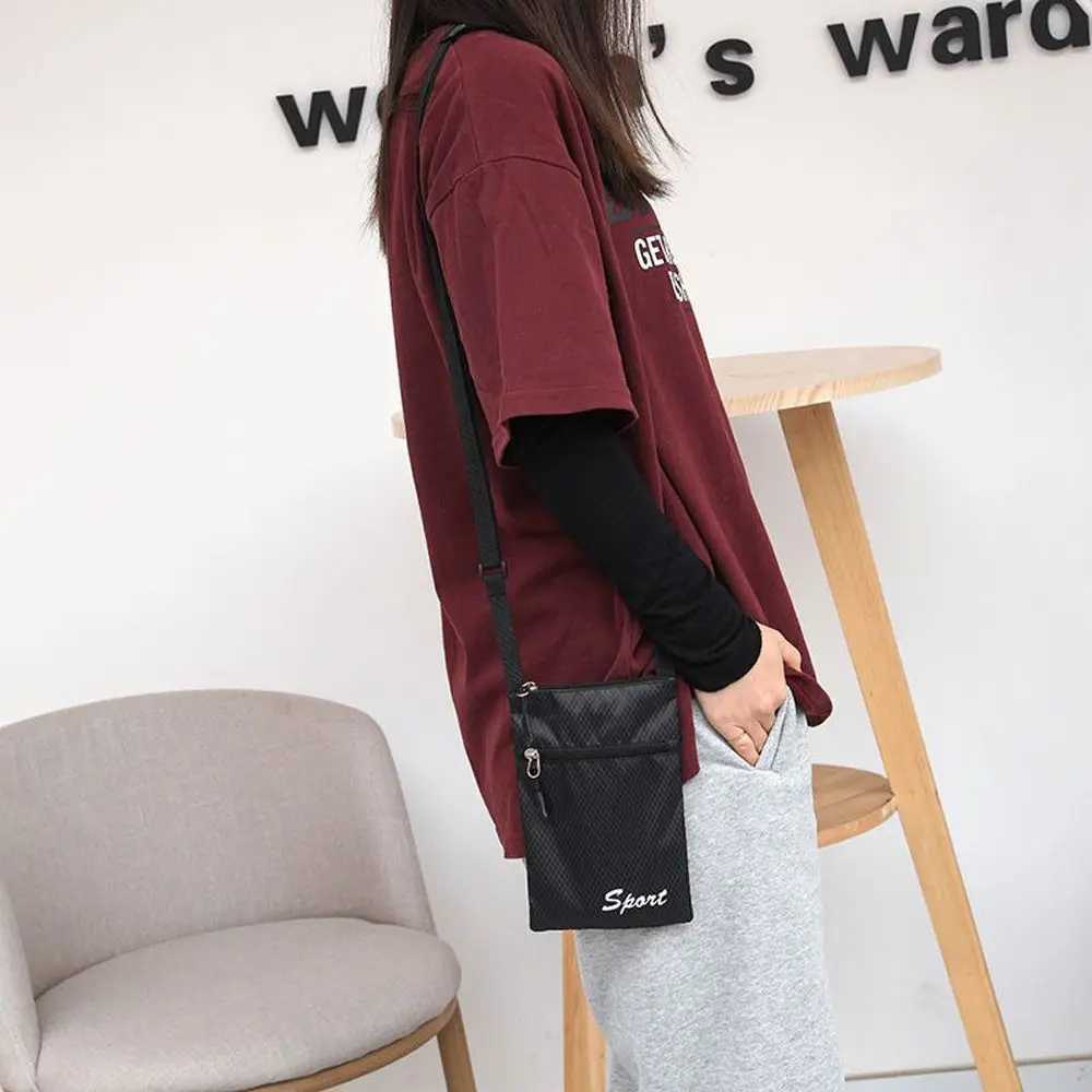 Shopping Soild Color Simple Fashion Over The Shoulder Square Messenger Bag Mobile Phone Bag Letter Storage Bag C260406