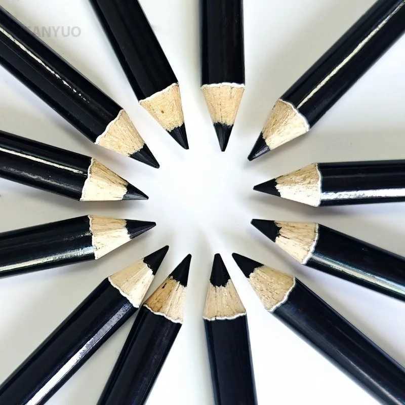 Black Wood Eyeliner Pencil High Pigmented Hard Eyebrow Pen Smooth Ultra Fine Waterproof Non-smudge Professional Eye Liner Pencil H260406