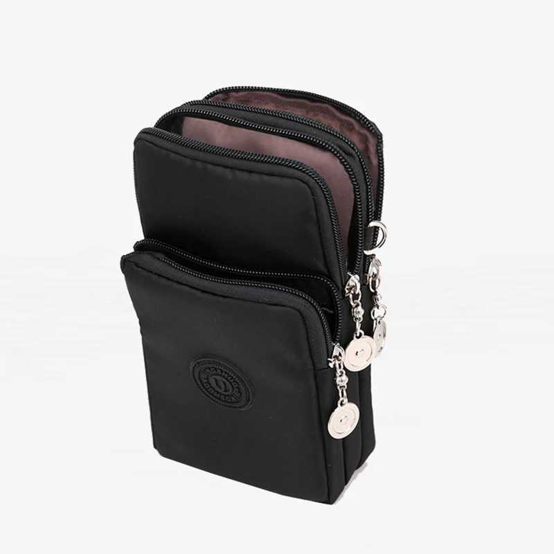 Mobile Phone Women Bag Nylon Cell Phone Bag Coin Purse Strap Shoulder Bag Small Crossbody Bags for Women Wallet Travel Purse C260406
