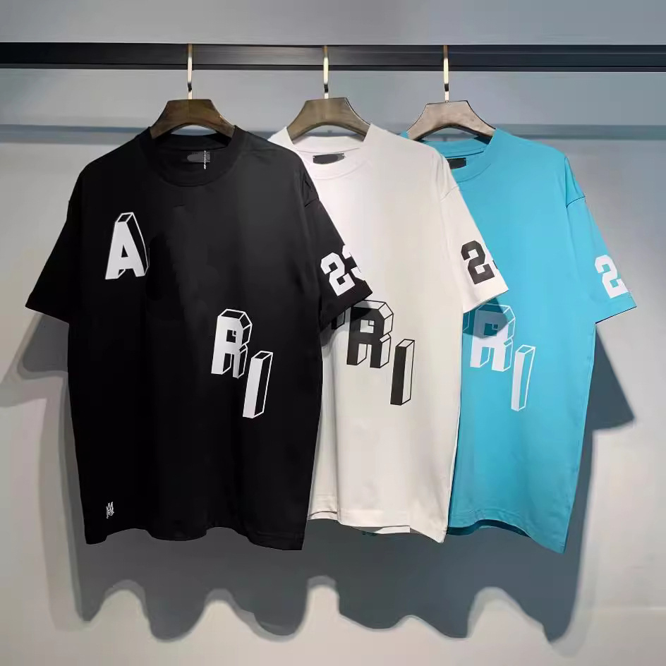 Hot sale Amirimen Shirt Designer T shirt For Men And Women Printed Lettering Couple Outfit Amirishirtmen Short Sleeve Tees Casual Hip Hop Streetwear TShirts S-XL
