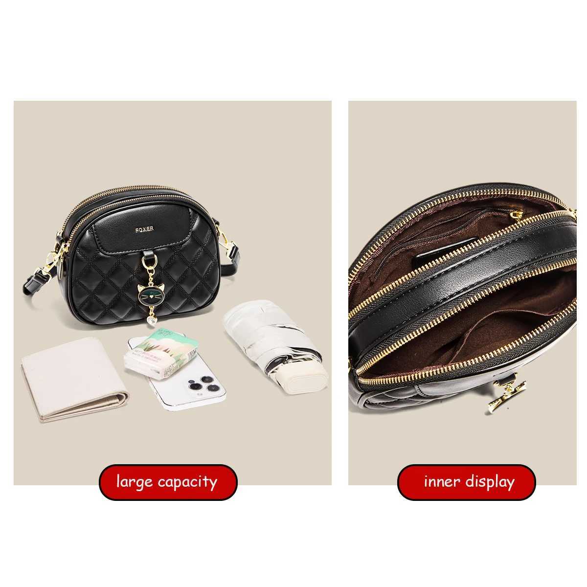 FOXER 2026 Chic Shell Bag Womens Shoulder Bag Fashion Small Cellphone Bag Females Daily Commuting Crossbody Purse C260406