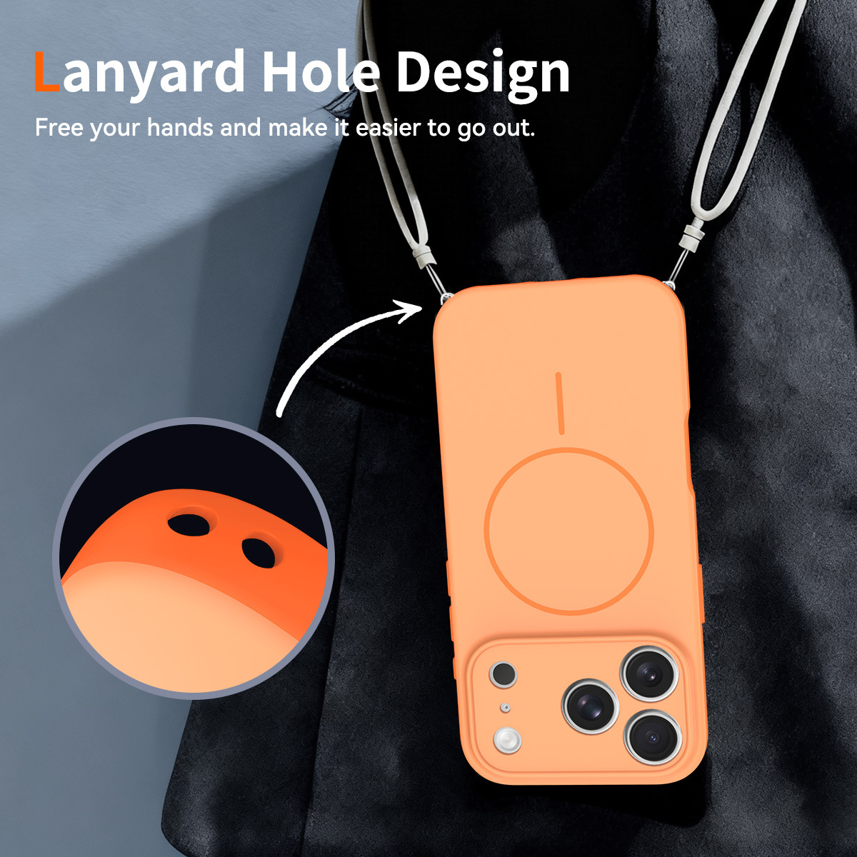 Compatible with iPhone 15/16/17 Series Magnetic Skin-Feel Case, Precise Lens Hole 2-in-1 Anti-fall Cover