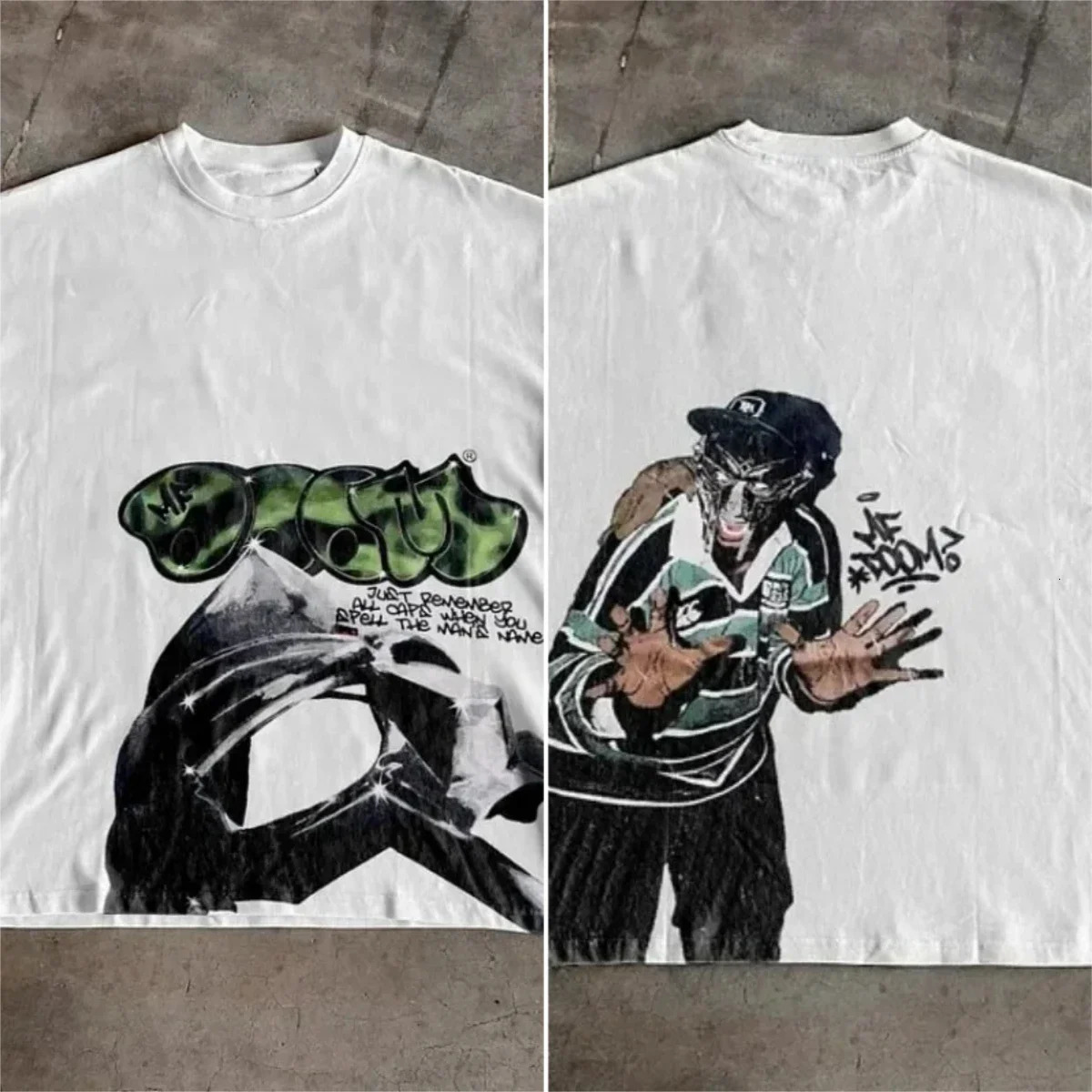 Sopula Vintage The Illest Villain Mf Doom Graphic Casual Street T-Shirt Harajuku Oversized T Shirt Graphic T Shirts 260403