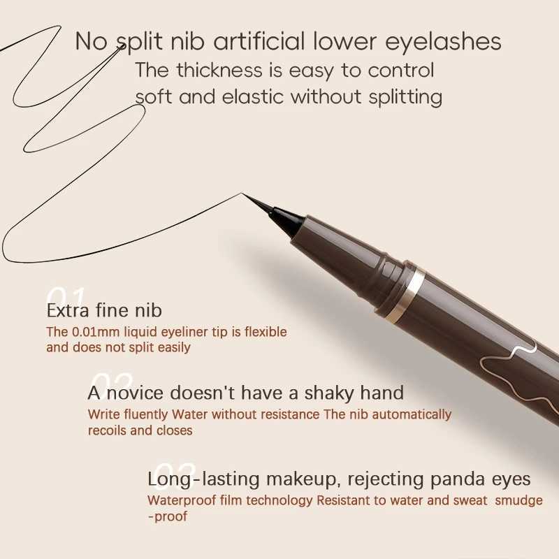Smooth Very Fine Eyeliner Pen Longacting Quickdrying Waterproof Eyeliner Pen Suitable For Beginners Girls Holiday Gifts H260406