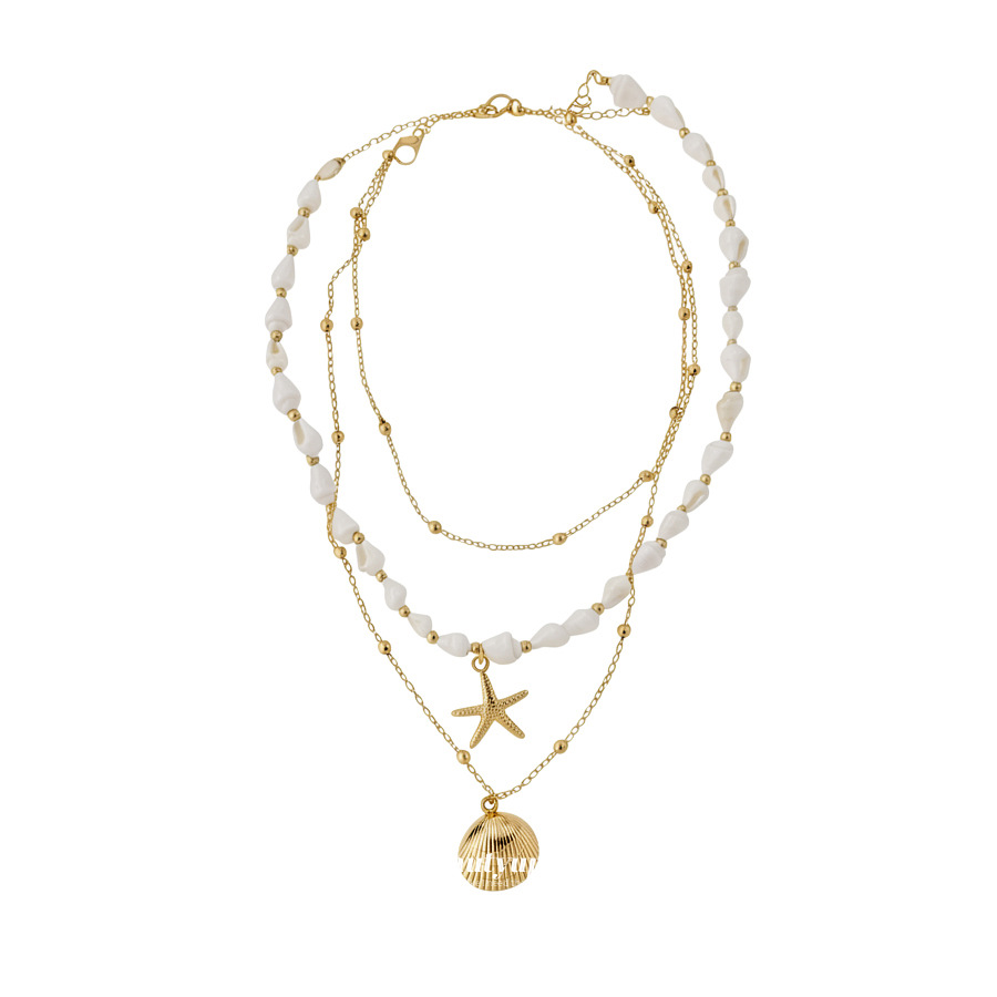 Vacation-style conch starfish shell necklace, light luxury niche high-end clavicle chain, casual and stylish choker for women - view 9