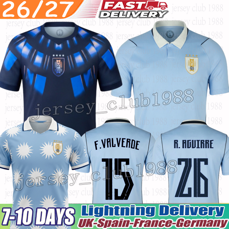 uruguay shirt Giorgian de Arrascaeta football jersey L.suarez Soccer Jerseys E.cavani F. Valverde N. Nandez Football Shirts kids kits uruguay jersey 2026